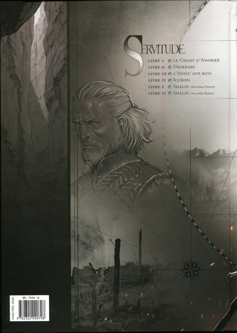 Verso de l'album Servitude Livre VI Shalin  (Seconde partie)