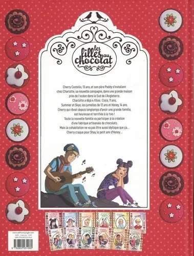 Verso de l'album Les Filles au chocolat Tome 1 Cœur Cerise