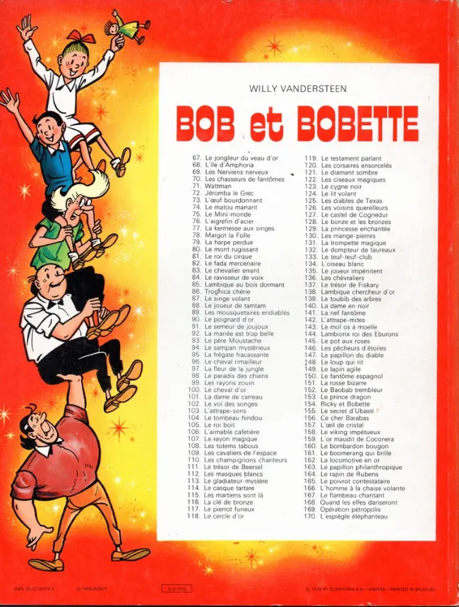 Verso de l'album Bob et Bobette Tome 89 Les mousquetaires endiablés