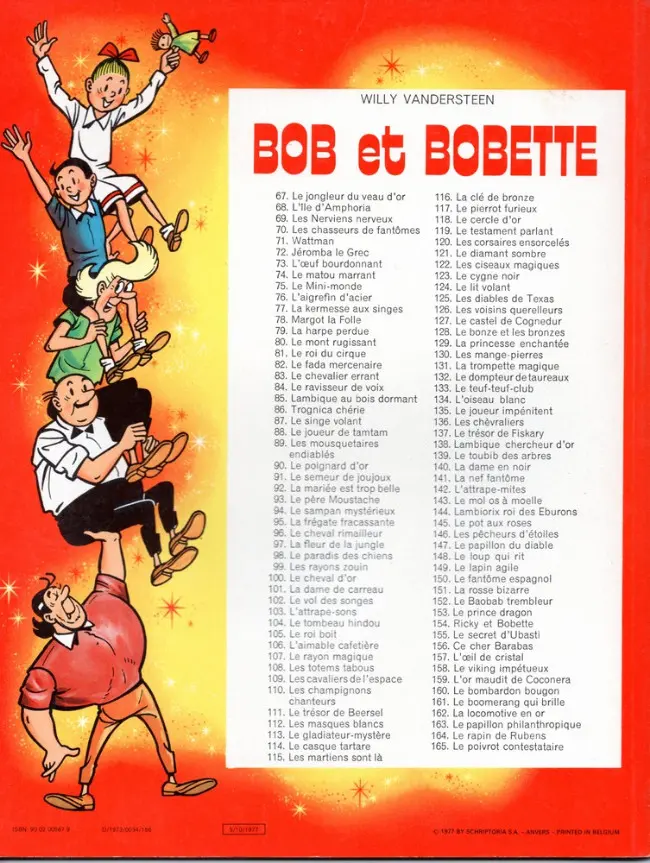 Verso de l'album Bob et Bobette Tome 142 L'attrape-mites