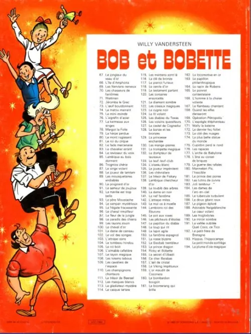 Verso de l'album Bob et Bobette Tome 162 La locomotive en or