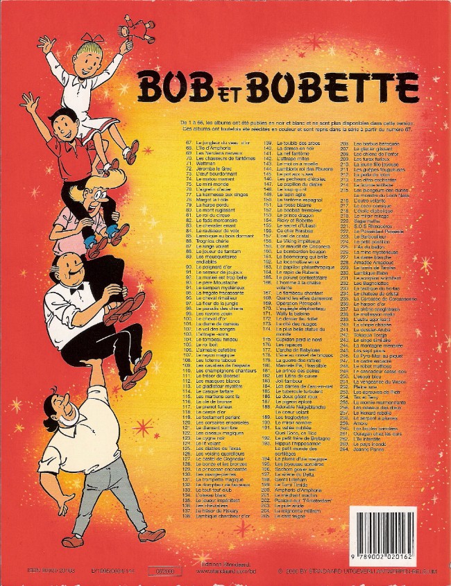 Verso de l'album Bob et Bobette Tome 243 Le singe similaire