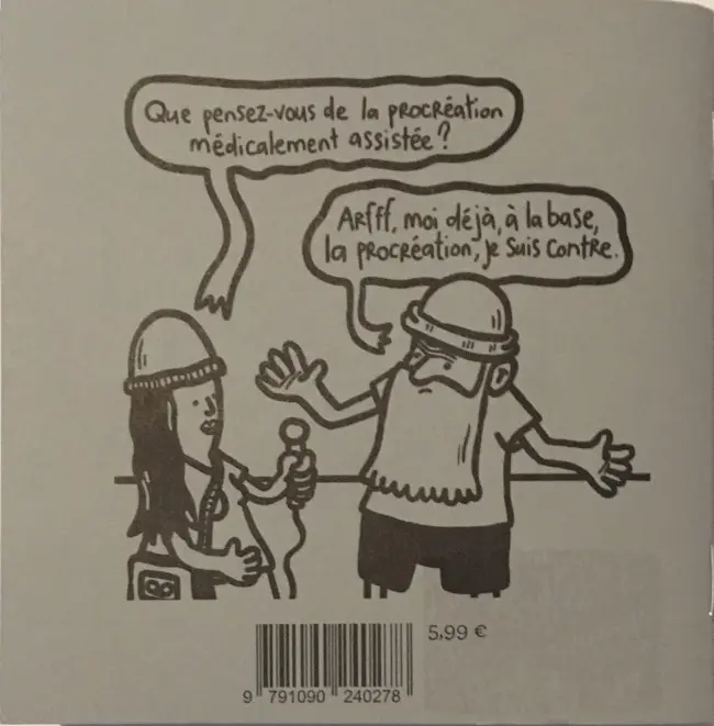Verso de l'album A bas l'humanité à l'unanimité