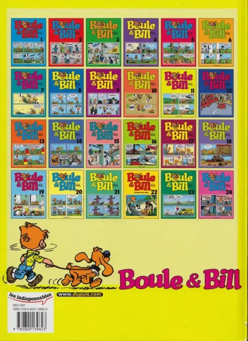 Verso de l'album Boule & Bill Tome 11