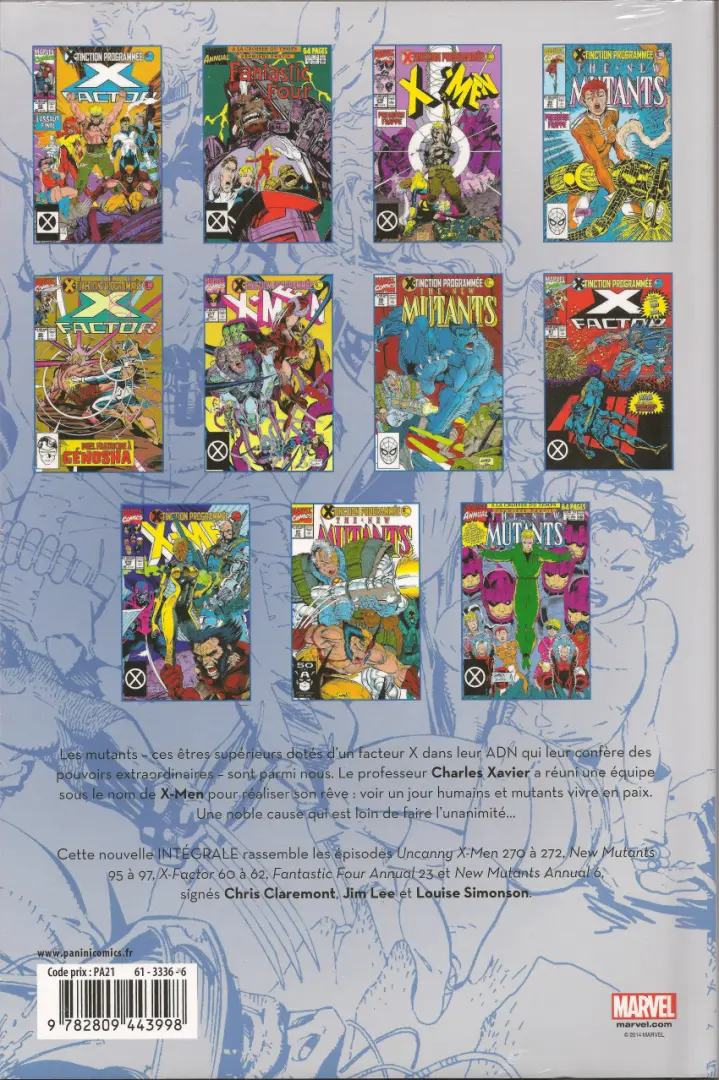 Verso de l'album X-Men L'intégrale Tome 27 1990 (II)