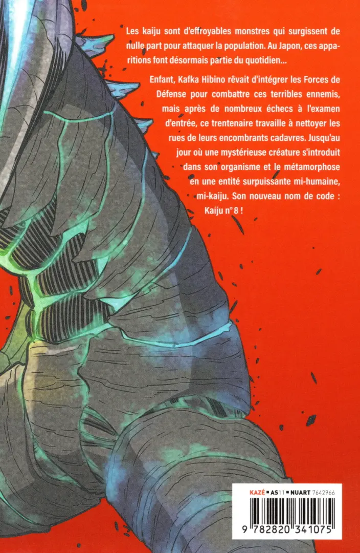 Verso de l'album Kaiju n°8 1