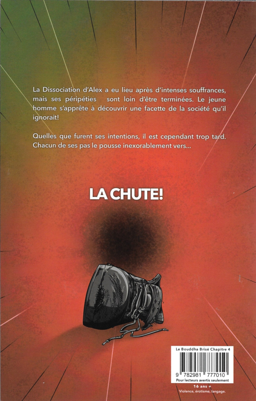 Verso de l'album Le Boudha brisé Chapitre 4