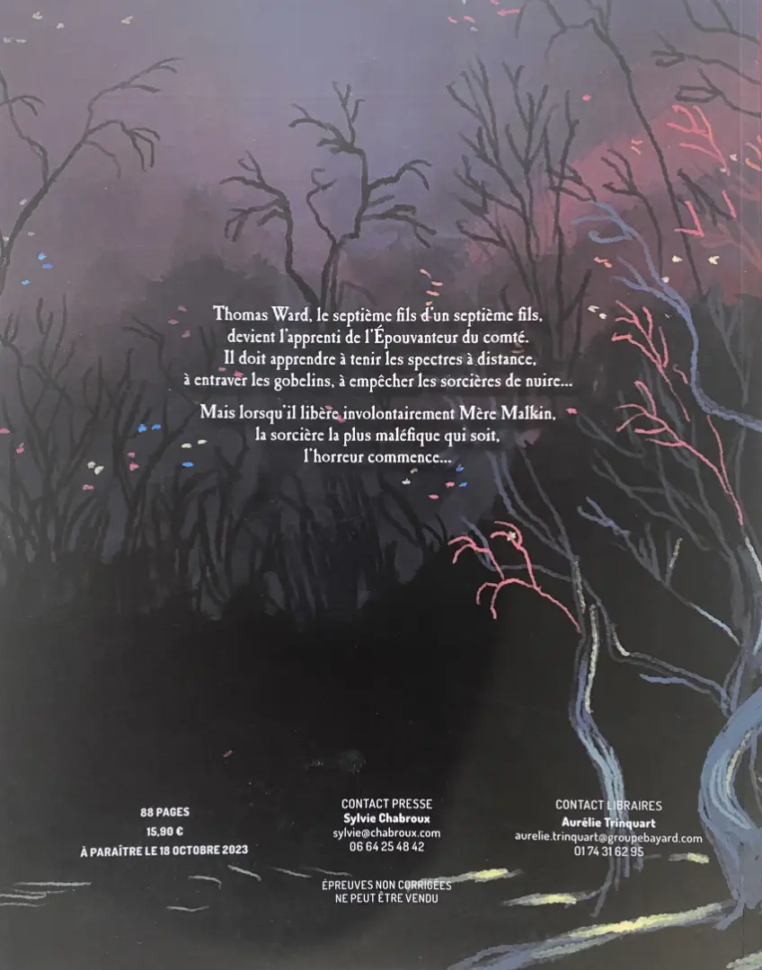 Verso de l'album L'Epouvanteur 1 L'apprenti épouvanteur