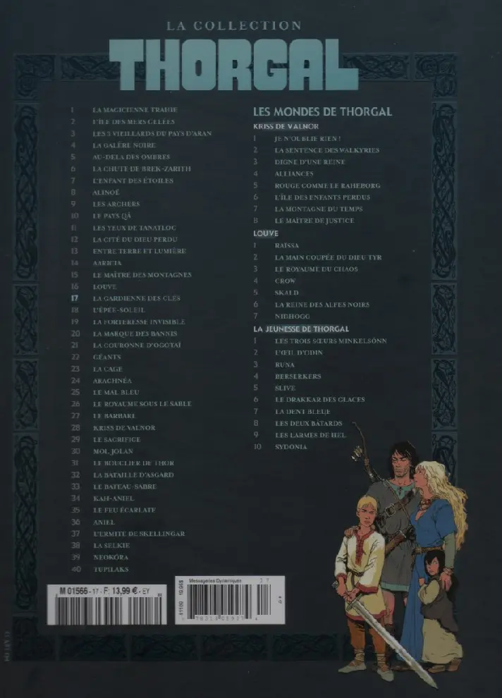 Verso de l'album Thorgal - La collection Tome 17 La gardienne des clés