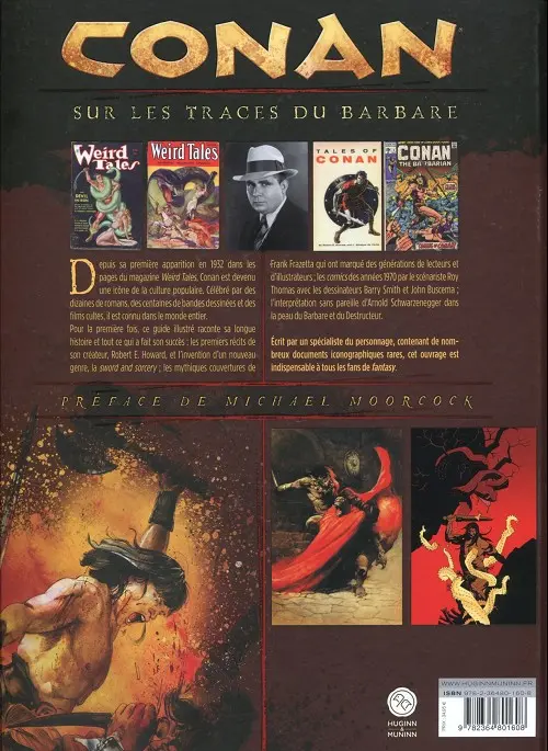 Verso de l'album Conan, sur les traces du barbare
