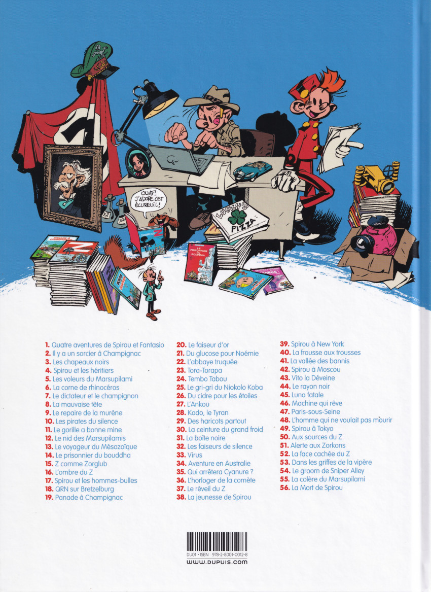 Verso de l'album Spirou et Fantasio Tome 10 Les pirates du silence