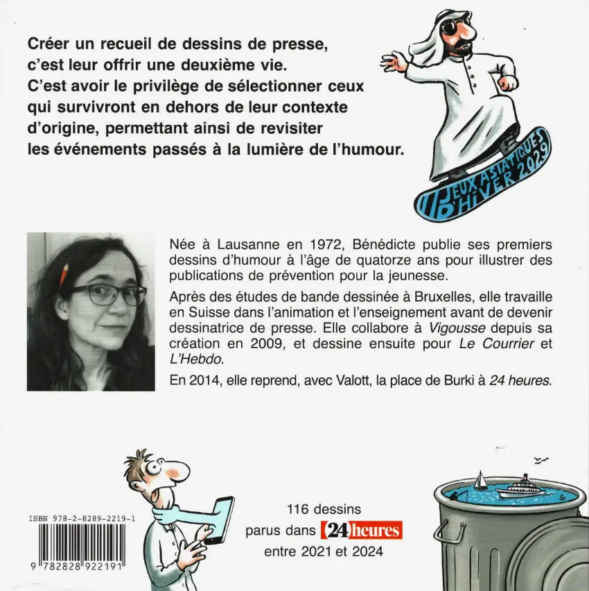 Verso de l'album Bénédicte 3 Best of des dessins depuis 2021