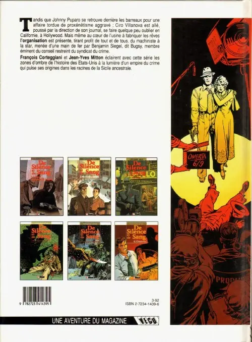Verso de l'album De silence et de sang Tome 6 Omerta