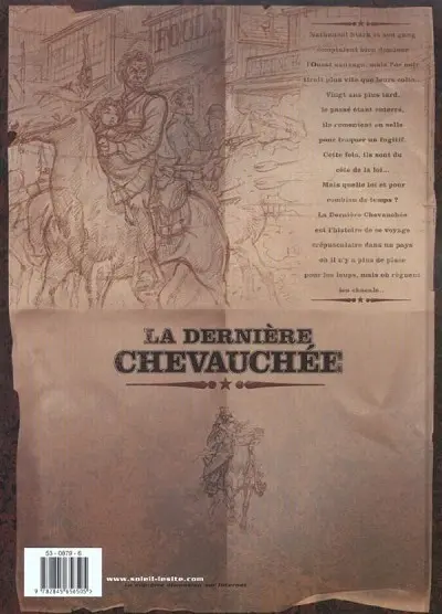 Verso de l'album La Dernière chevauchée Tome 1 Black gold