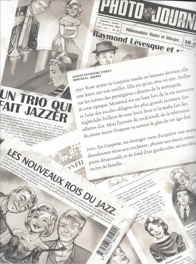 Verso de l'album La Femme aux cartes postales