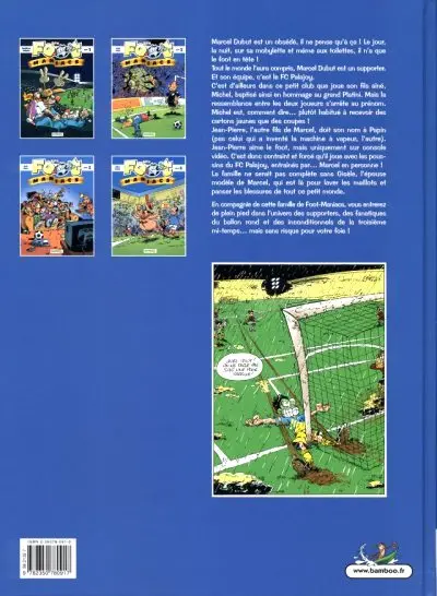 Verso de l'album Les Foot-maniacs Tome 4