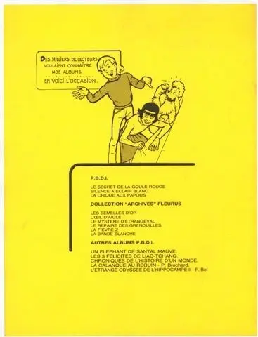 Verso de l'album Fripounet et Marisette P.B.D.I. Tome 4 Le tapis flottant