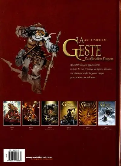 Verso de l'album La Geste des Chevaliers Dragons Tome 6 Par-delà les montagnes