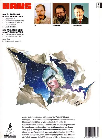 Verso de l'album Hans Tome 7 Les enfants de l'infini