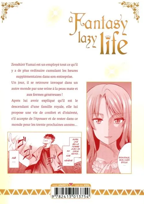 Verso de l'album A Fantasy lazy life 1
