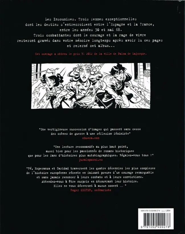 Verso de l'album Insoumises