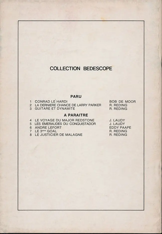 Verso de l'album Jari Tome 6 Guitare et dynamite