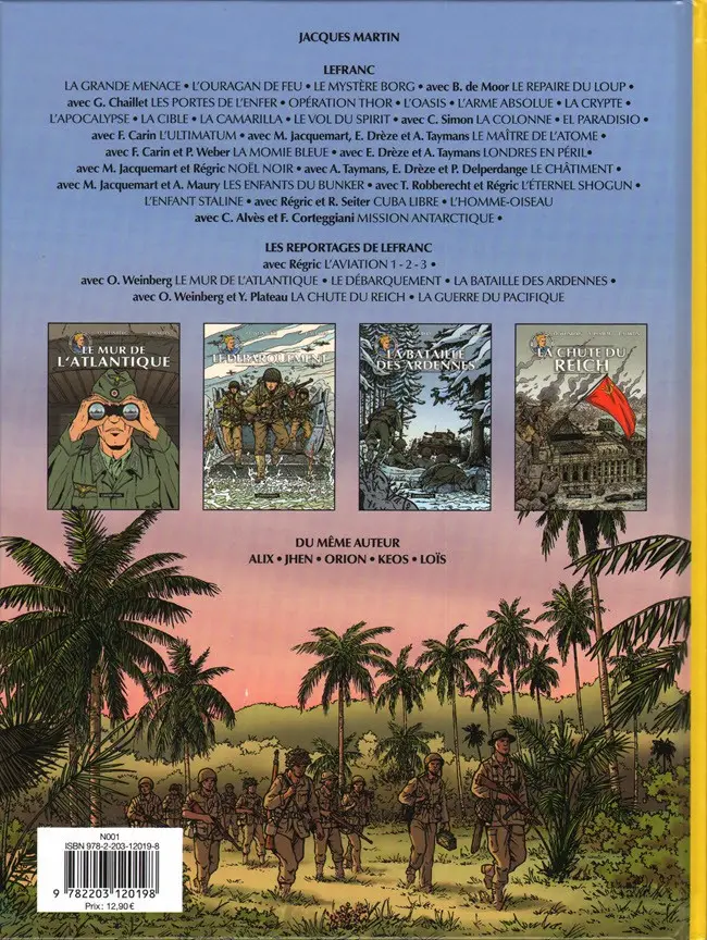 Verso de l'album Les reportages de Lefranc Tome 5 La guerre du pacifique