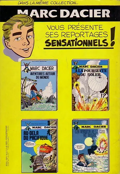 Verso de l'album Marc Dacier Tome 5 Le péril guette sous la mer