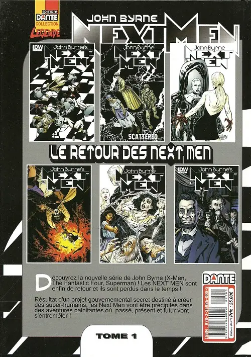 Verso de l'album Next Men 1/2