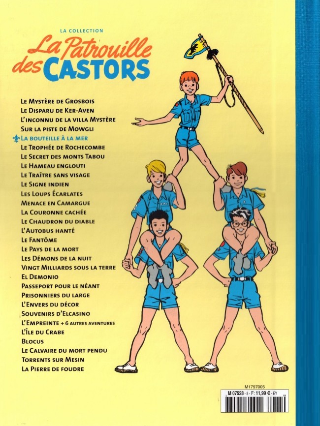 Verso de l'album La Patrouille des Castors La collection - Hachette Tome 5 La bouteille à la mer