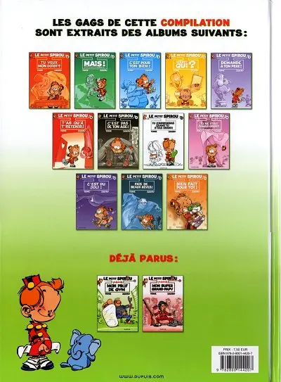 Verso de l'album Le Petit Spirou présente... Tome 1 Mon prof de gym