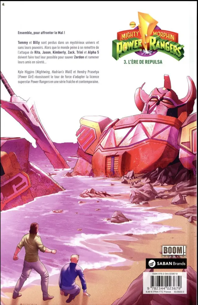Verso de l'album Mighty Morphin Power Rangers Tome 3 L'ère de Repulsa