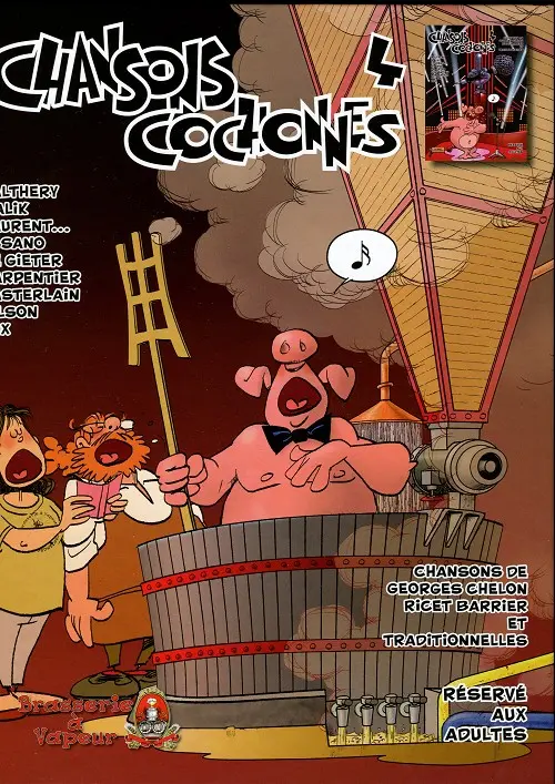 Couverture de l'album Chansons cochonnes Tome 4 Chansons paillardes