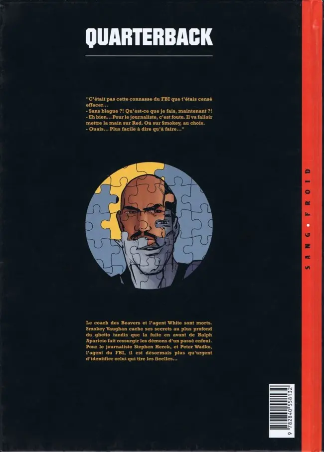 Verso de l'album Quarterback Tome 3 Red Greenberg