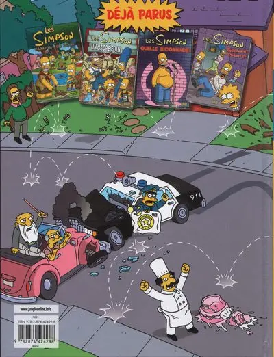 Verso de l'album Les Simpson Tome 5 Boing boing Bart !