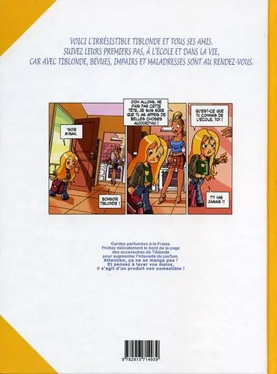 Verso de l'album Tiblonde Tome 1