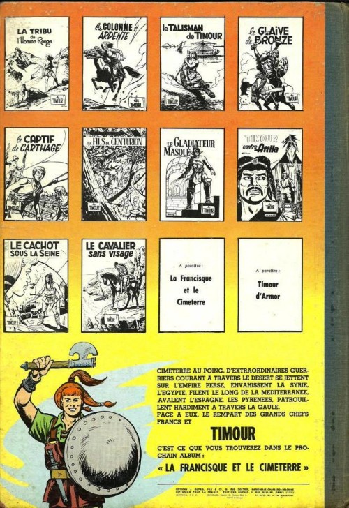 Verso de l'album Les Timour Tome 10 Le cavalier sans visage