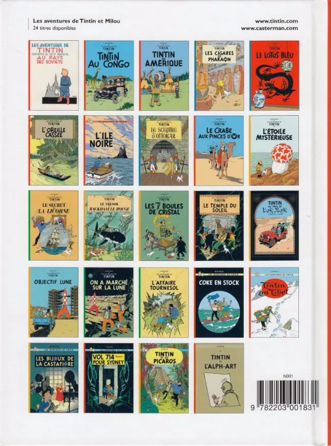Verso de l'album Tintin Tome 7 L'île noire