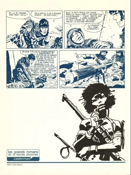 Verso de l'album Corto Maltese Tome 2 Les Éthiopiques