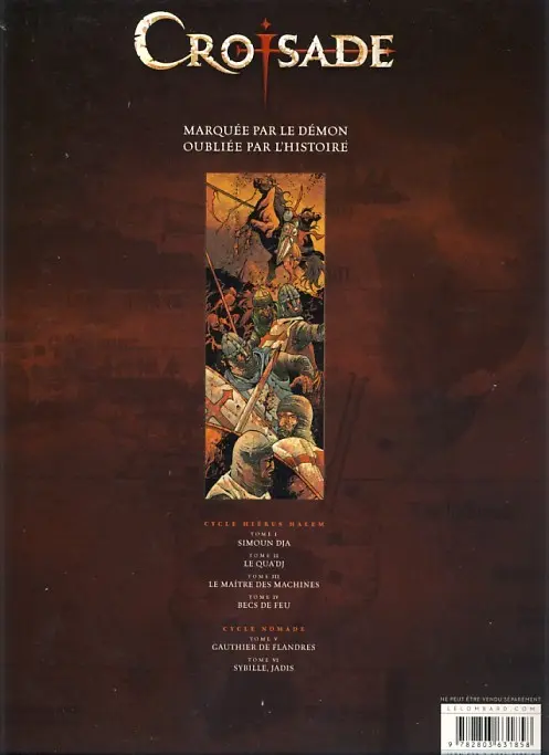 Verso de l'album Croisade Tome 1 Simoun Dja
