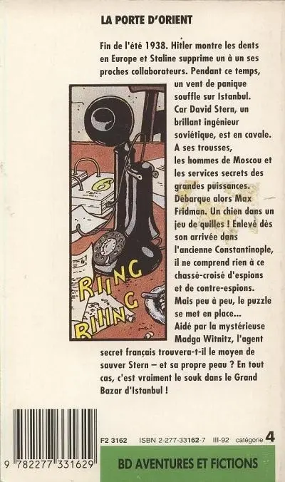 Verso de l'album Les aventures de Max Fridman Tome 2 La porte d'Orient