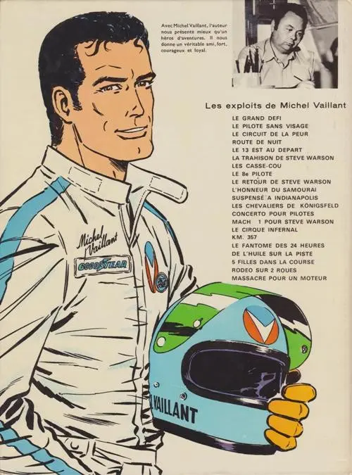 Verso de l'album Michel Vaillant Tome 5 Le 13 est au départ