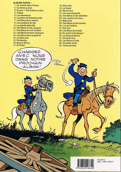 Verso de l'album Les Tuniques Bleues Tome 5 Les déserteurs