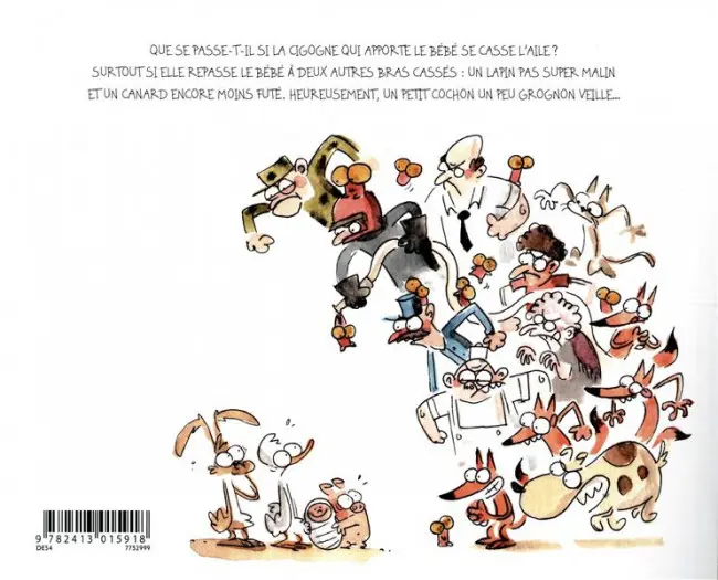 Verso de l'album Un bébé à livrer