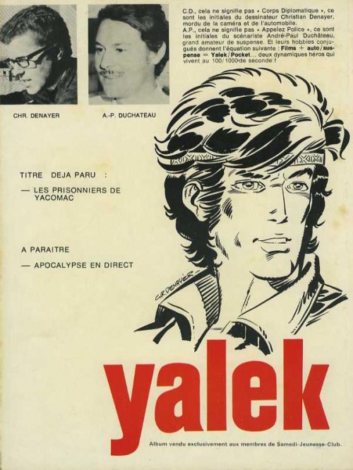 Verso de l'album Yalek Tome 1 Y comme Yalek