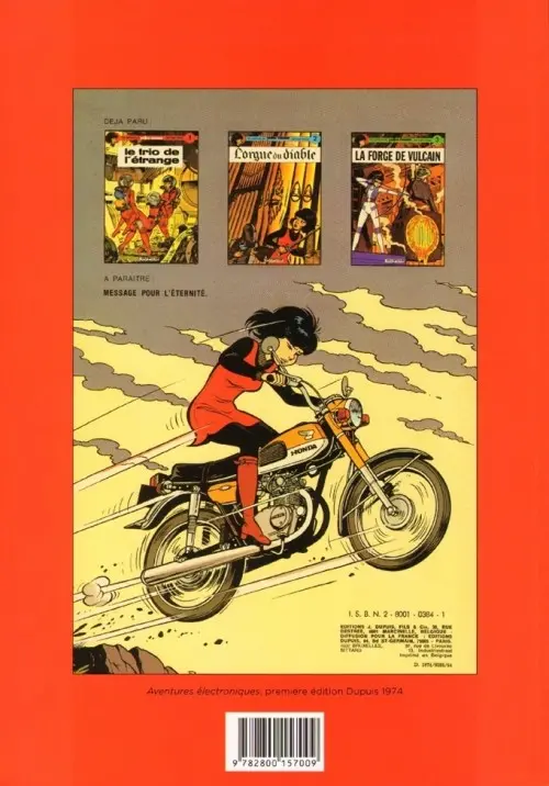 Verso de l'album Yoko Tsuno Tome 4 Aventures électroniques