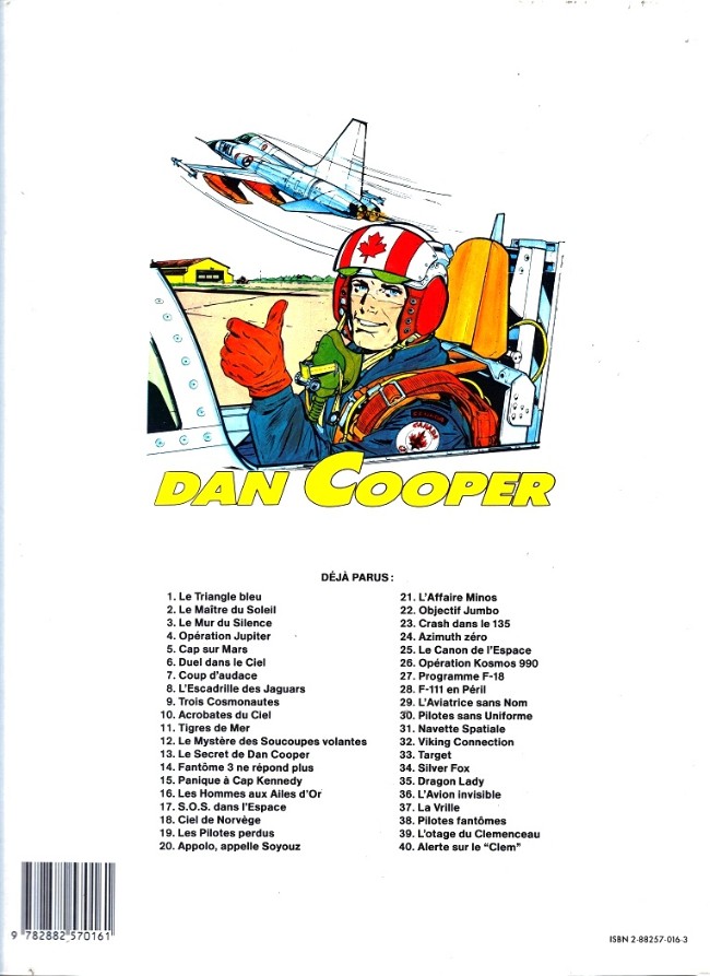 Verso de l'album Les aventures de Dan Cooper Tome 41 L'œil du tigre