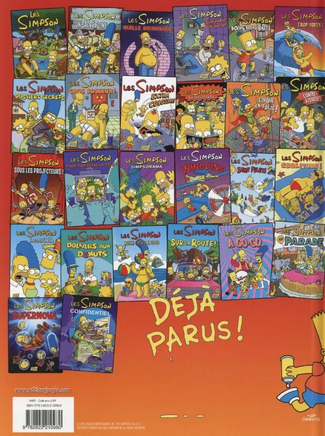 Verso de l'album Les Simpson Tome 27 Renversant