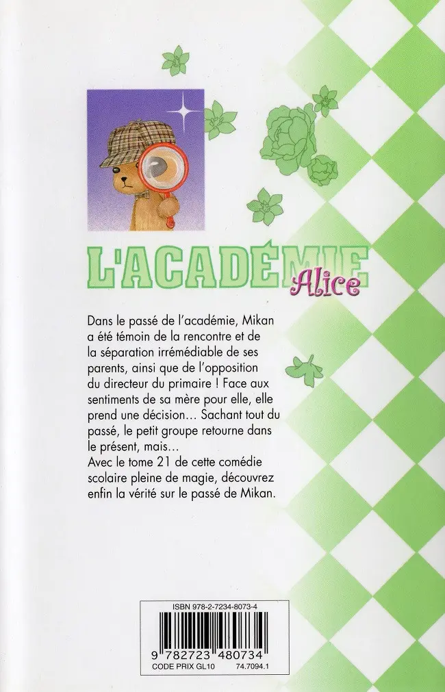 Verso de l'album L'Académie Alice 21