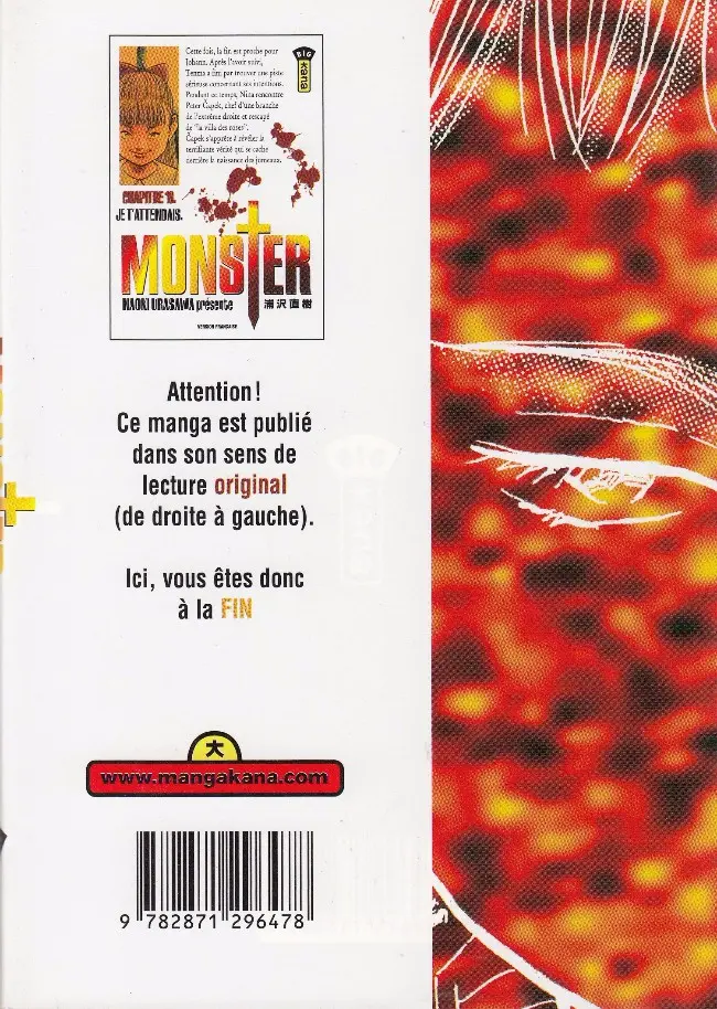 Verso de l'album Monster Chapitre 16 Je t'attendais
